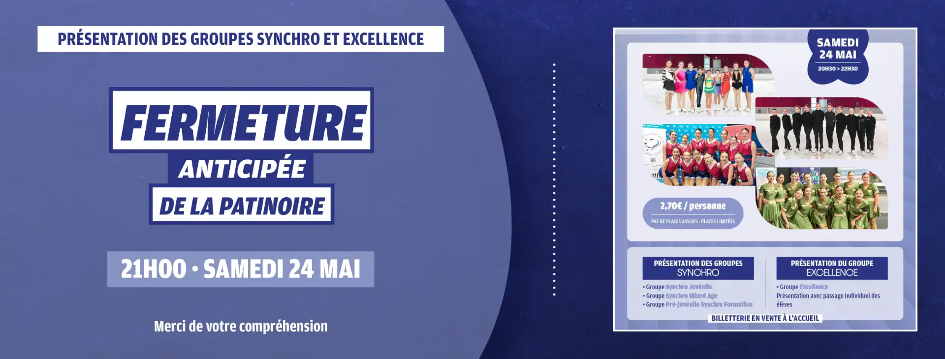 fermeture patinoire samedi 24 mai à 21h